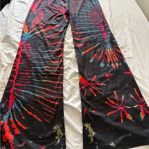 SHEIN Vibrant Abstract Wide-Leg Pants approx 2x